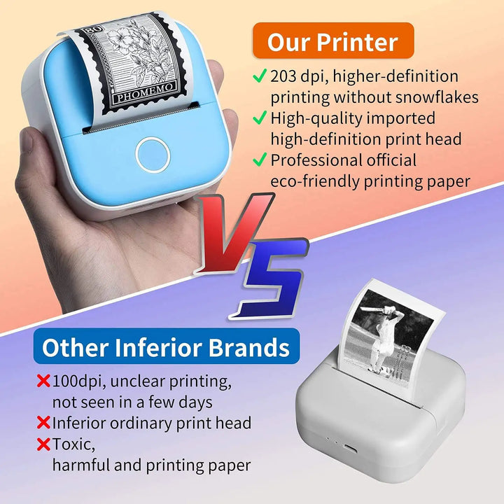 Portable Mini Thermal Label Printer.